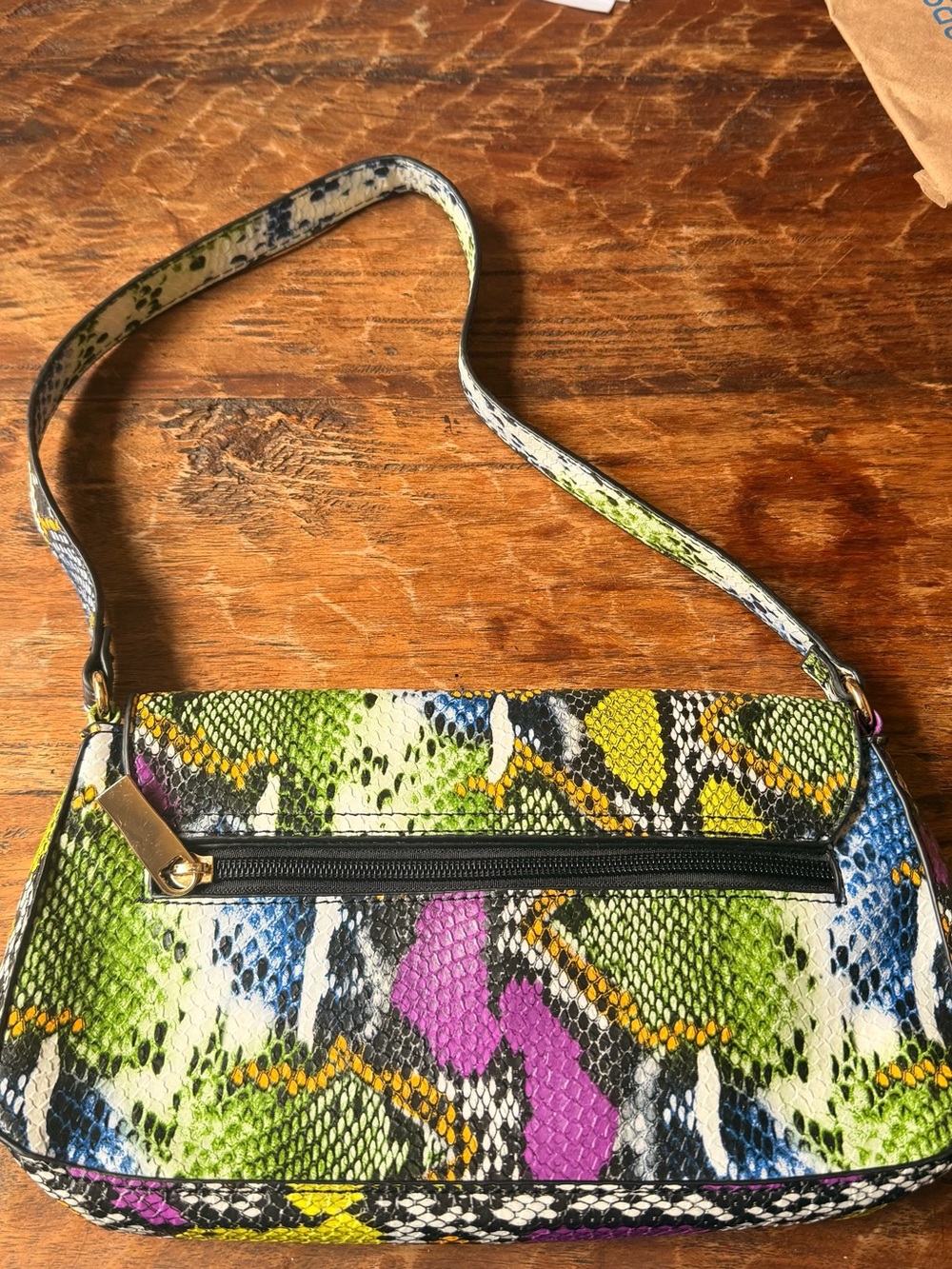 Multicolor Snake-Print Shoulder Bag - Picture 2 of 2